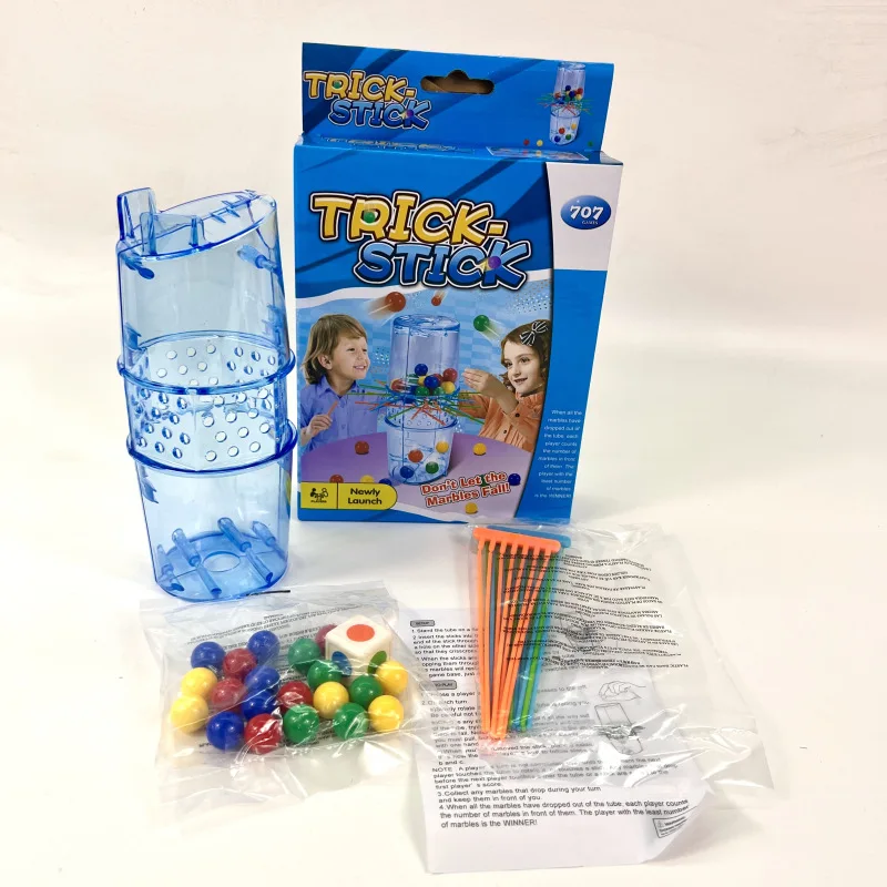Kids Pull Stick Game with Falling Beads, Early Educational Color Balance Toy, Brain Training Parent-child Interactive Party Game