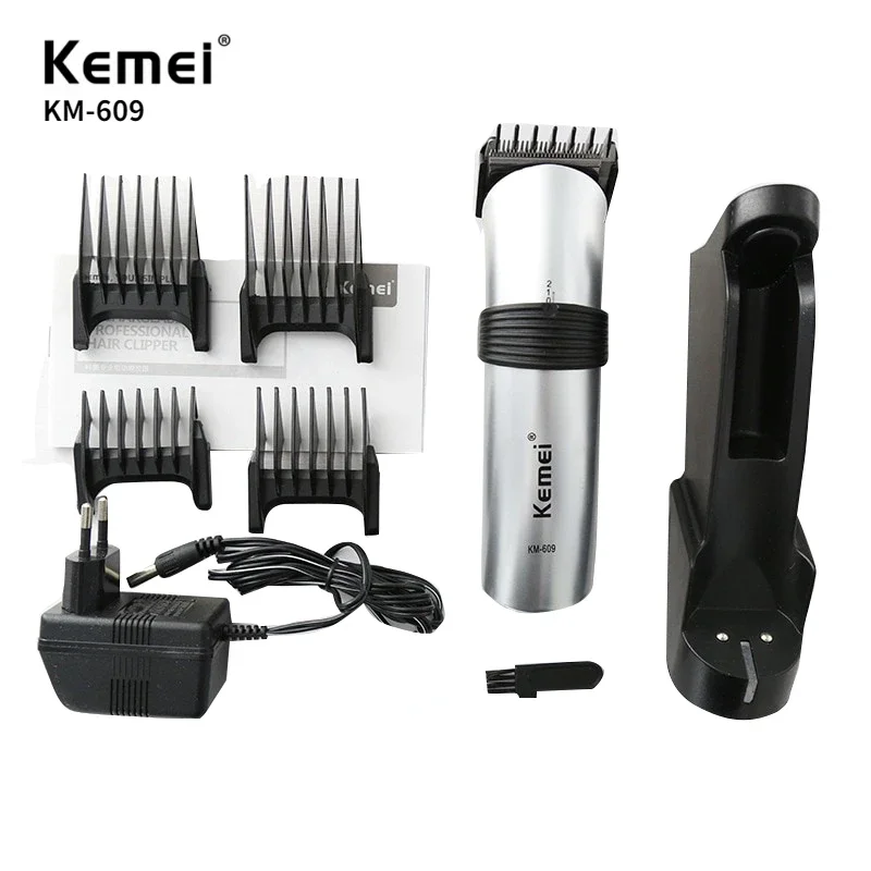 

Kemei Rechargeable Hair Clipper Trimmer KM-609 Professional Electric Hair Trimmer With Stand hair trimmer for men