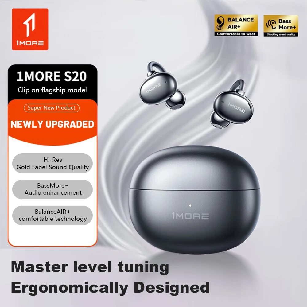 1MORE S20  Sports Wireless Bluetooth headphones，Secure Fit, Hi-Fi Sound, Touch Control, Lightweight, Stable For Running/Gym
