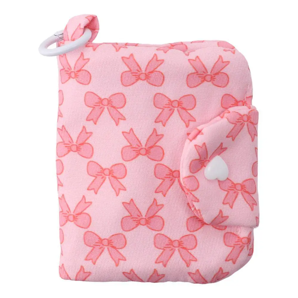 

Милый льняной кошелек с бантом и принтом, сумка для карт с бантом, мини-сумка