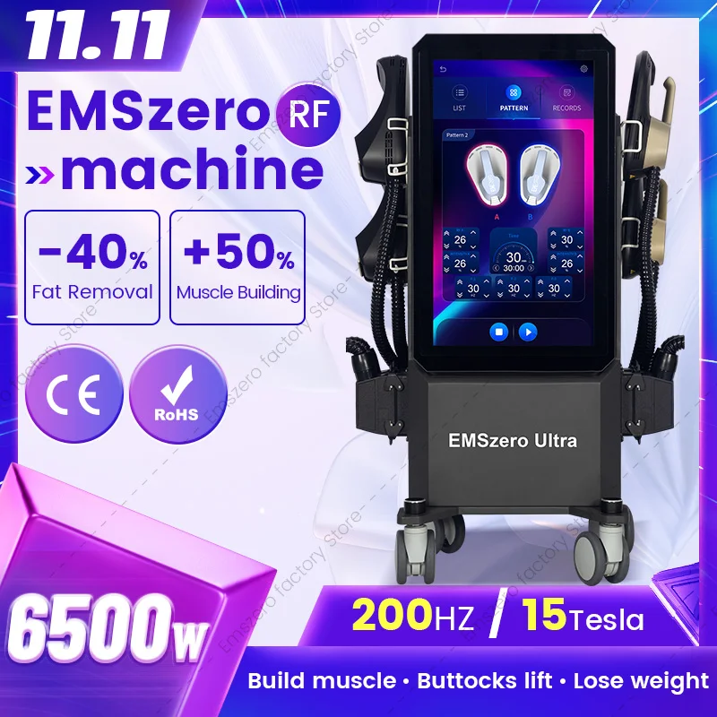 11.11 Emszero 15 Tesla Professional Machines 6500w NEO Body Slimming Muscle EMS Electromagnetic Stimulate Buttock Toning