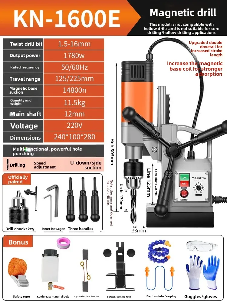 Industrial Magnetic Drilling Machine Heavy Duty Mag Base Drill for Steel Structure