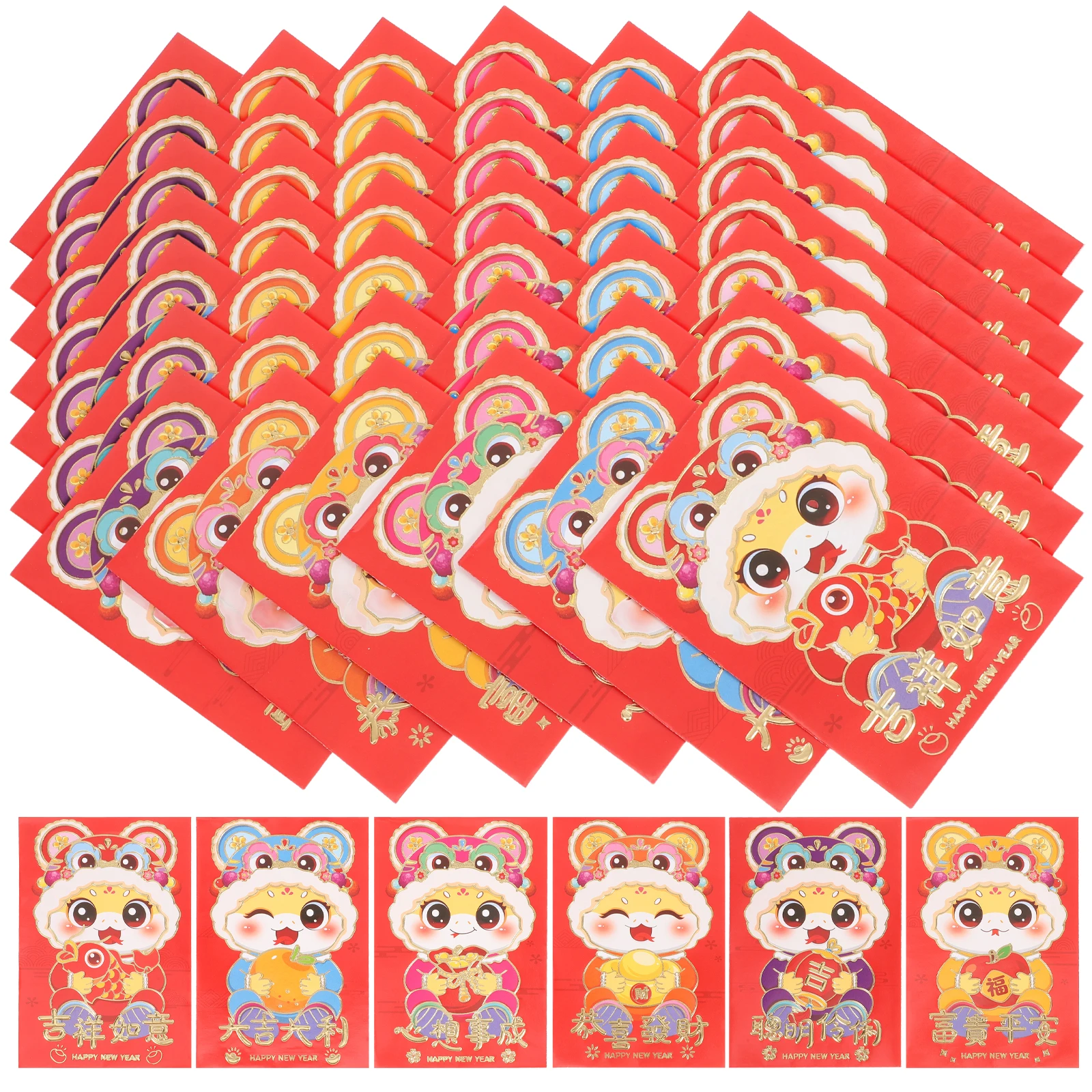 

10 Pcs Red Envelopes Lucky Money Bags for Chinese New Year Celebrations 2025 Paper Hong Bao Cash Envelopes
