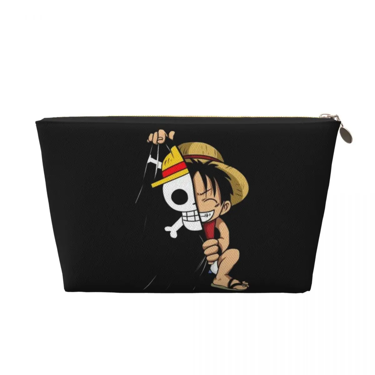 Custom One Pieces Cute Luffy Cosmetic Bag Women Kawaii Large Capacity Straw Hat Pirates Makeup Case Beauty Storage Toiletry Bags