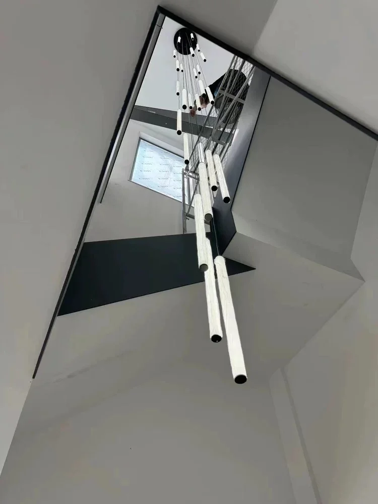 LED Long Chandelier Modern Staircase Ceiling Lights Hanging Lamp Compound Living Room Home Decoration Lighting Pendant Lamps