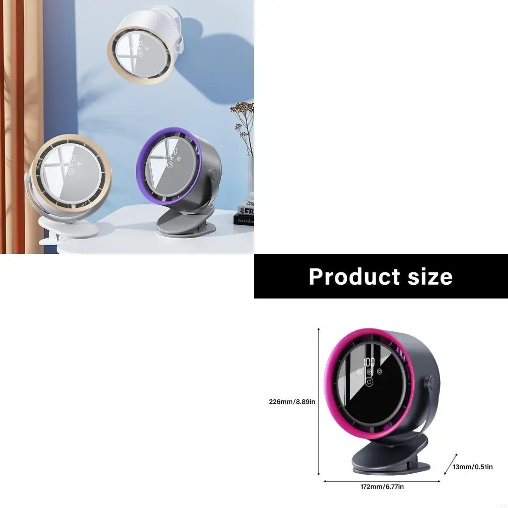 

6inch Rechargeable Powerful Fan Cooling Fan with 5 Speed Adjustable Plastic Texture for Bedroom Office and School Use