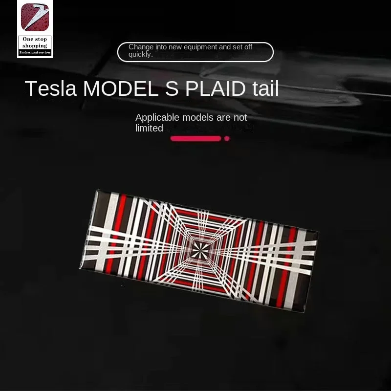 for the updated Tesla Model 3/Y/S/X rear badge, PLAID modification accessories, 3D stereoscopic high-performance Ludicrous