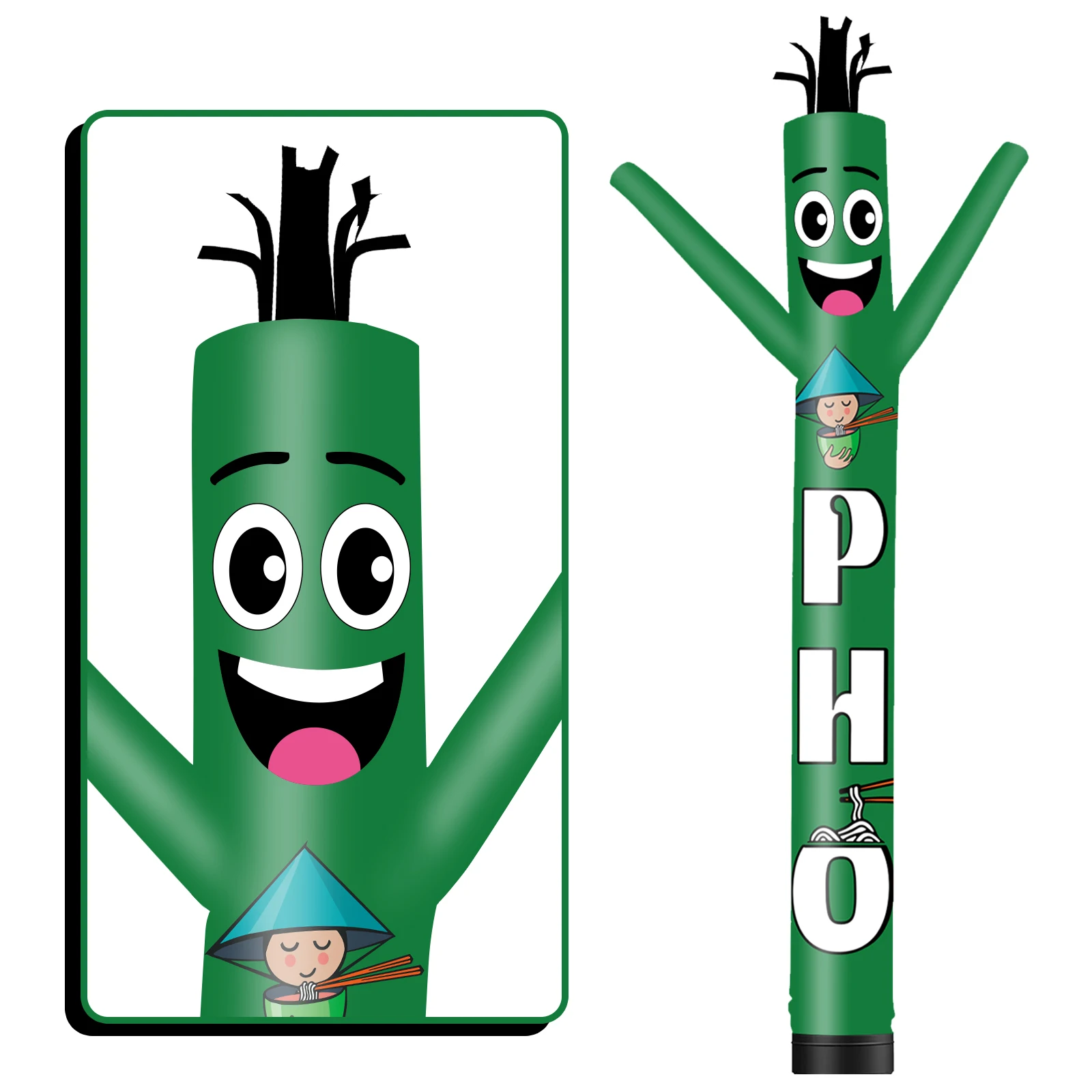 6/10/15/20FT Tall Inflatable Pho Dancing Guy for Outdoor Decoration Advertising(Blower Not Included)