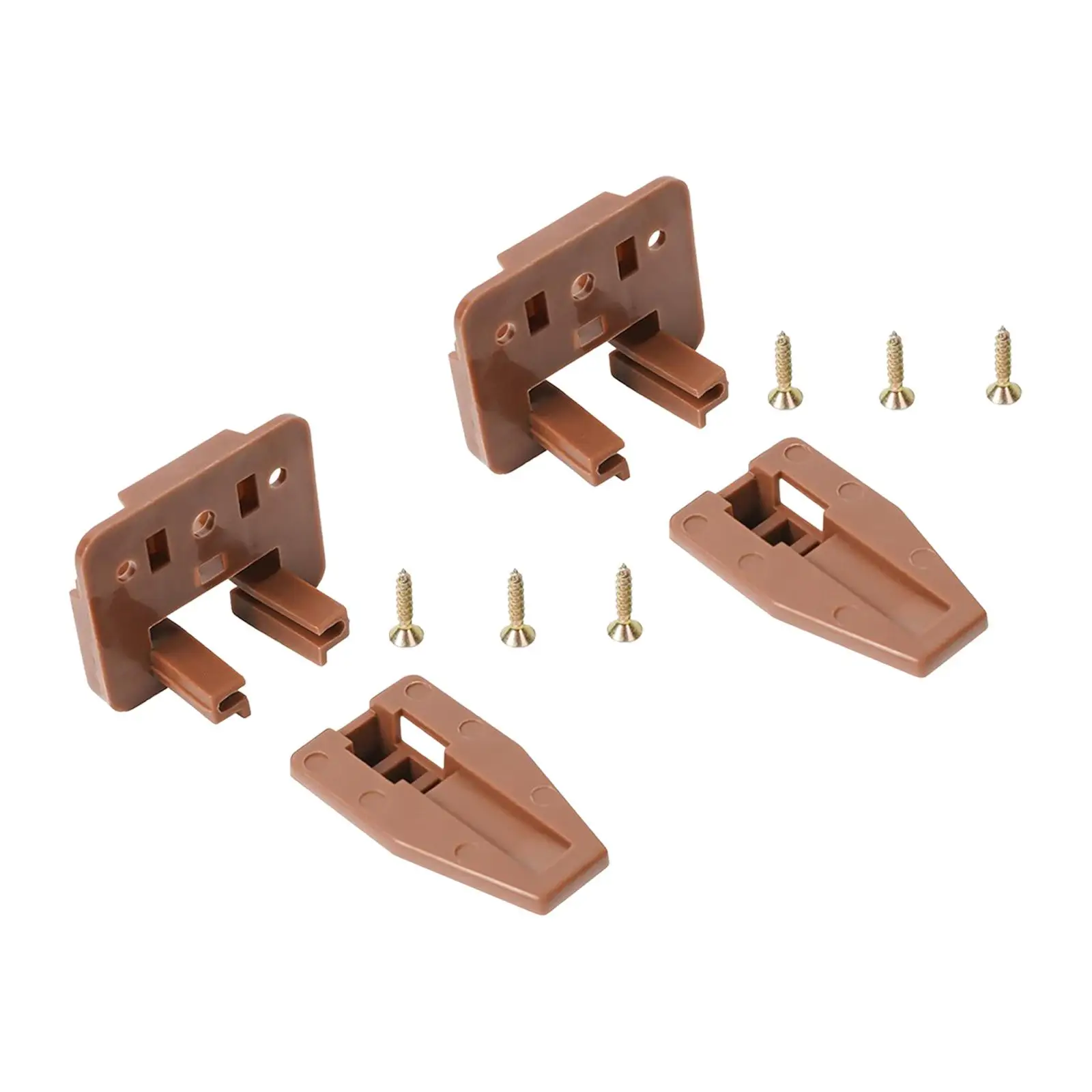 2 Pieces Drawer Track Guide And Glides Drawer Slides Brown Commercial Style