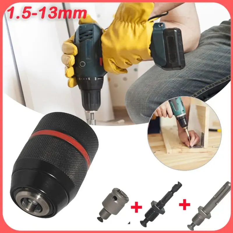 

AA89-13Mm Chuck Set Hand-Tight Self-Locking Chuck Impact Electric Hammer Wrench Conversion Round Hexagon Handle Power Drill Chuc
