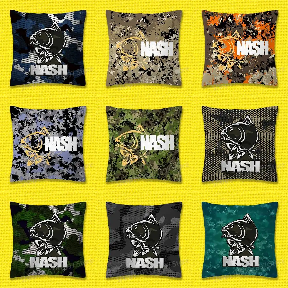 

Camouflage Fish Fishing N-NASH Throw Pillow Case For 45x45cm 40x40cm 55x55cm 50x50cm 30x30cm Square Car Pillowcase Shell