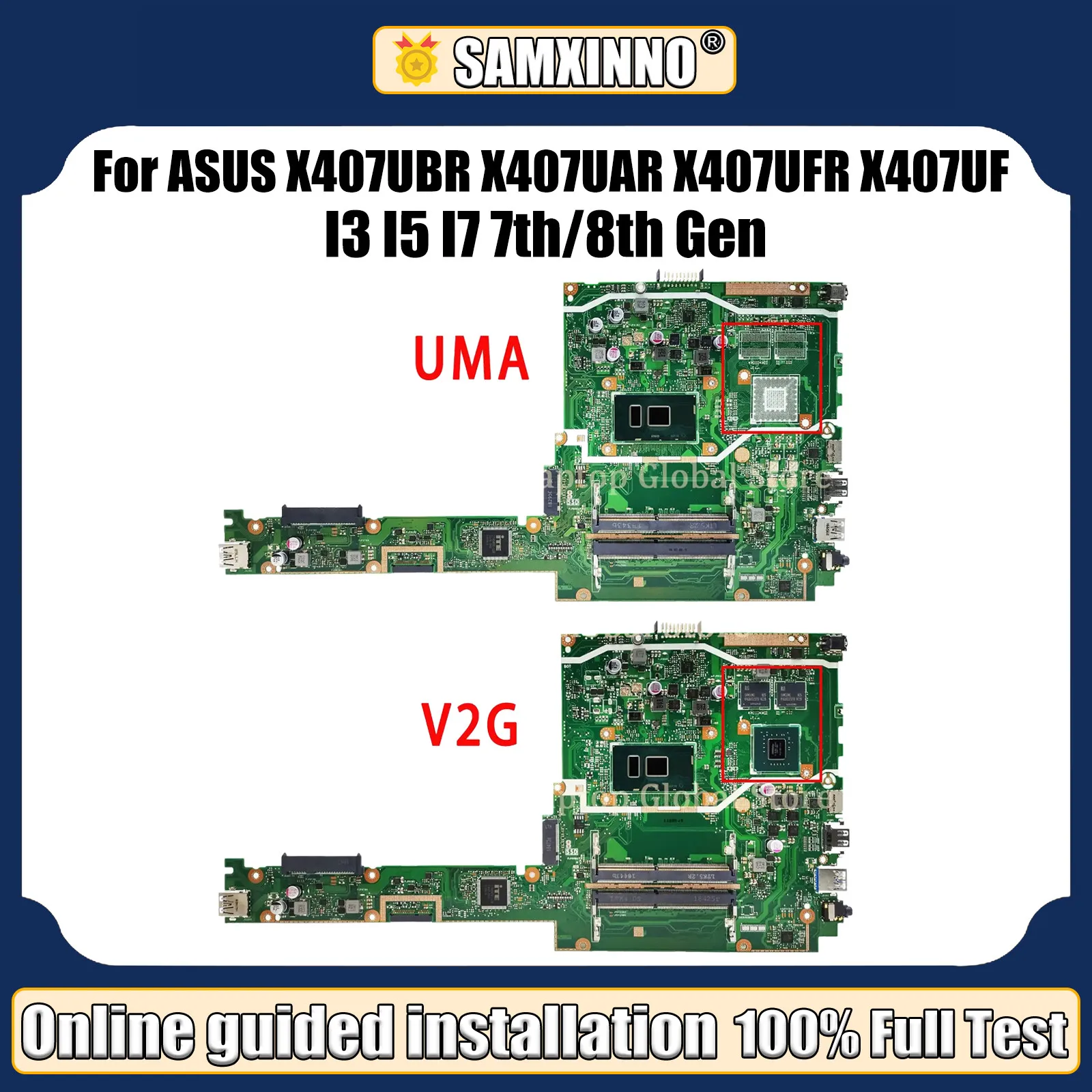 

LT Laptop X407UBR Mainboard For ASUS X407UAR X407UFR X407UF X407UA X407UV X407U Motherboard I3 I5 I7 7th/8th Gen CPU DDR4