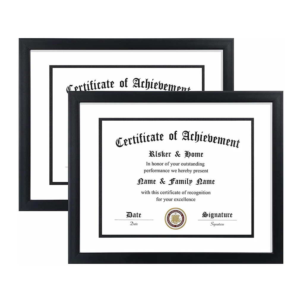 1PCS A4 8x12\'\' black wood Document frame 21x30CM Photo Frames Dual Purpose Put and Hang Certificate Frame Without Paper