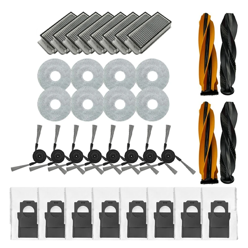 Compatível para dreame x50 ultra/s40 edição aprimorada peças de vácuo rolo principal escova lateral filtro hepa mop pano saco pó