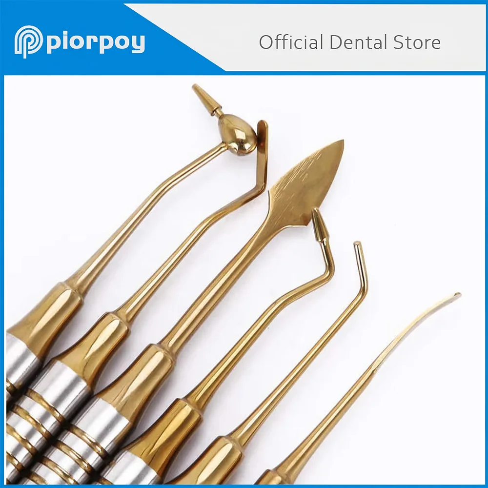 

PIORPOY Dental Composite Resin Filling 6Pcs Titanium Plated Head Resin Filler Set Restoration Set Dentistry Tools Instrument