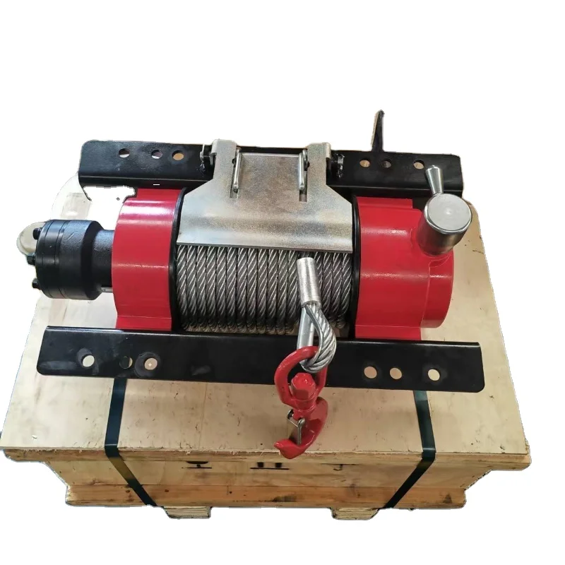 

5-Ton hydraulic recovery truck winch with manual clutch wire rope hook