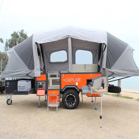 Outdoor Waterproof  Four Seasons Trailer Tent House (no  Included Trailer) Folding Elevated Inflatable Camper Tent