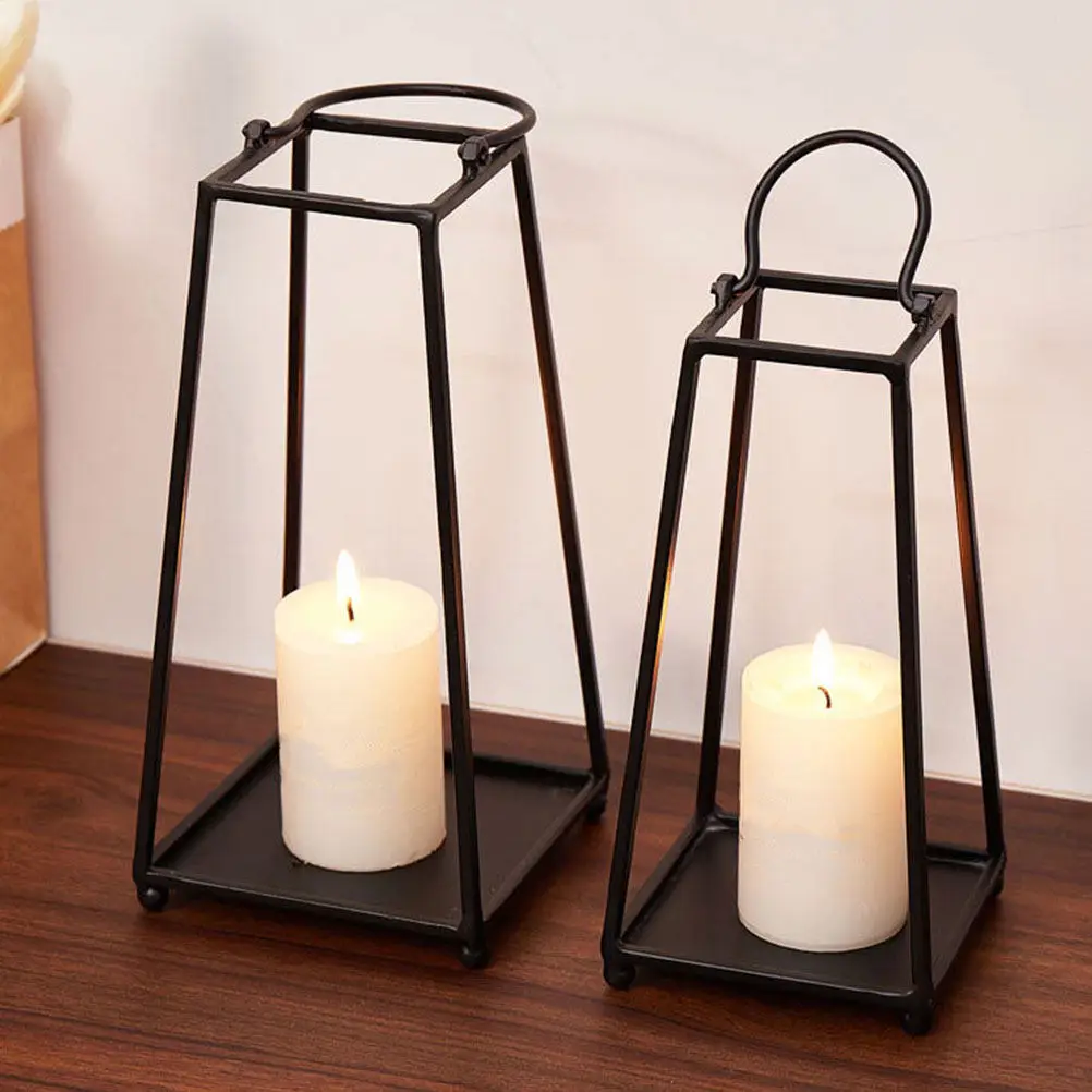 

2 шт. железных подставок для свечей в винтажном ретро-стиле, прочные настольные подсвечники, элегантное украшение стола для создания романтической атмосферы