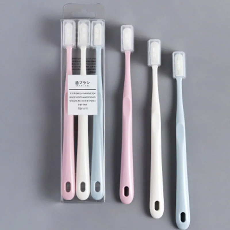 3 Pack Nano Toothbrush Bamboo Charcoal Soft Bristles Adult Ceramic Family Pack