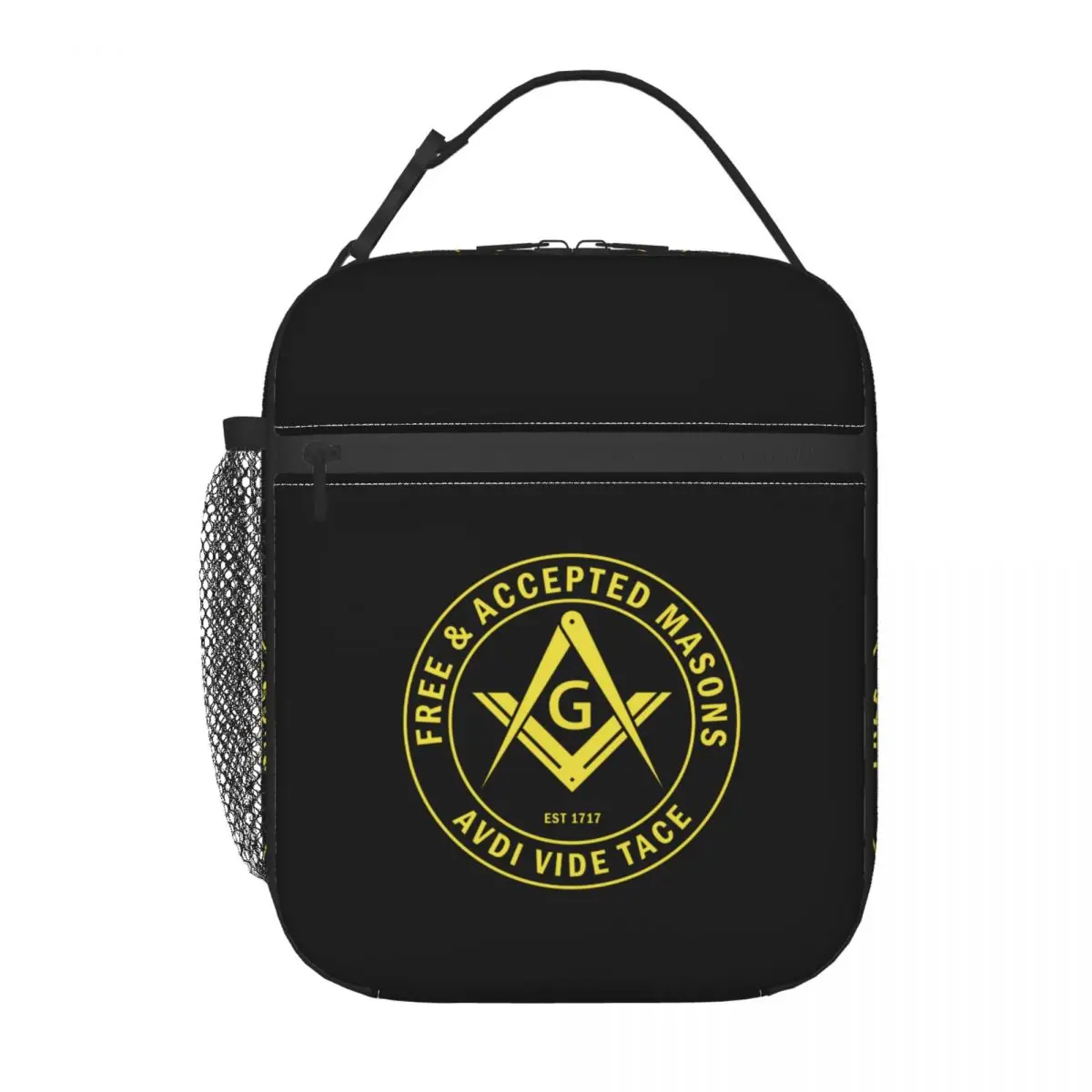 Custom Free Accepted Masons Masonic Freemason Lunch Bag Women Warm Cooler Insulated Lunch Box for Kids School Children