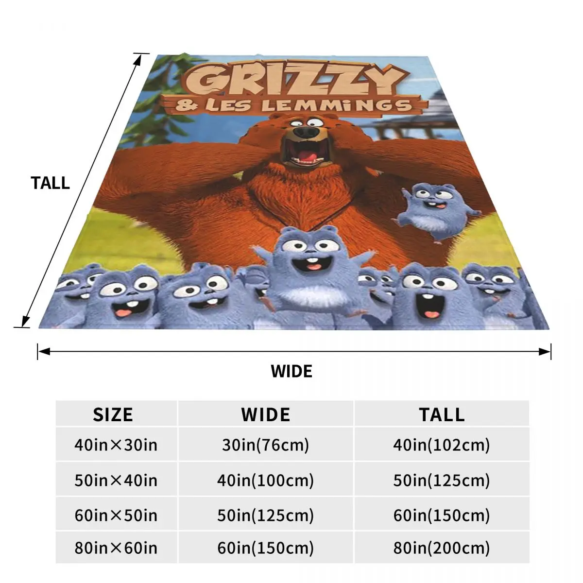 Animation Grizzy And The Lemmings Cartoon Anime Blankets Flannel Sofa Throw Lightweight for Couch Bedding Throws Bedspread Quilt