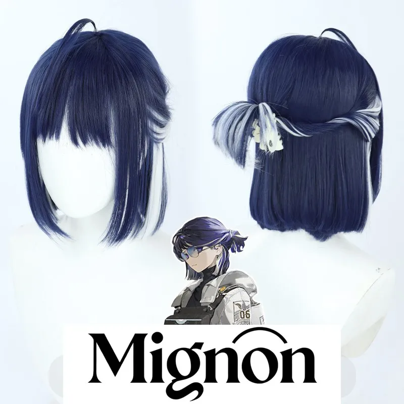 

Парик для косплея Arknights Antlers Anthelia, темно-синий, белый стиль