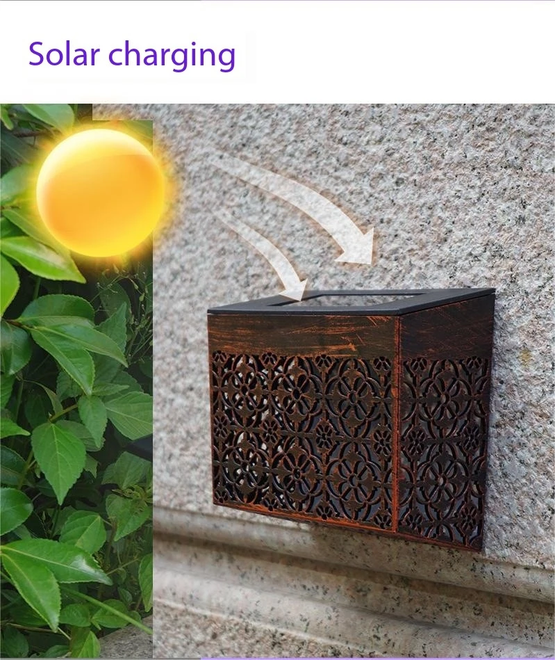 Confezione da 2 luci solari lampada da parete per esterni impermeabile da parete per cortile lampada da parete a energia solare a LED per giardino Patio Yard