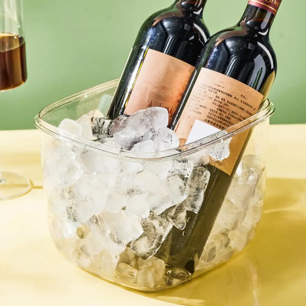 

Outdoor Barbecue Ice Bucket Portable Ice Bucket with Lid Tongs Handle Capacity Sealed Container for Parties Camping Barbecue