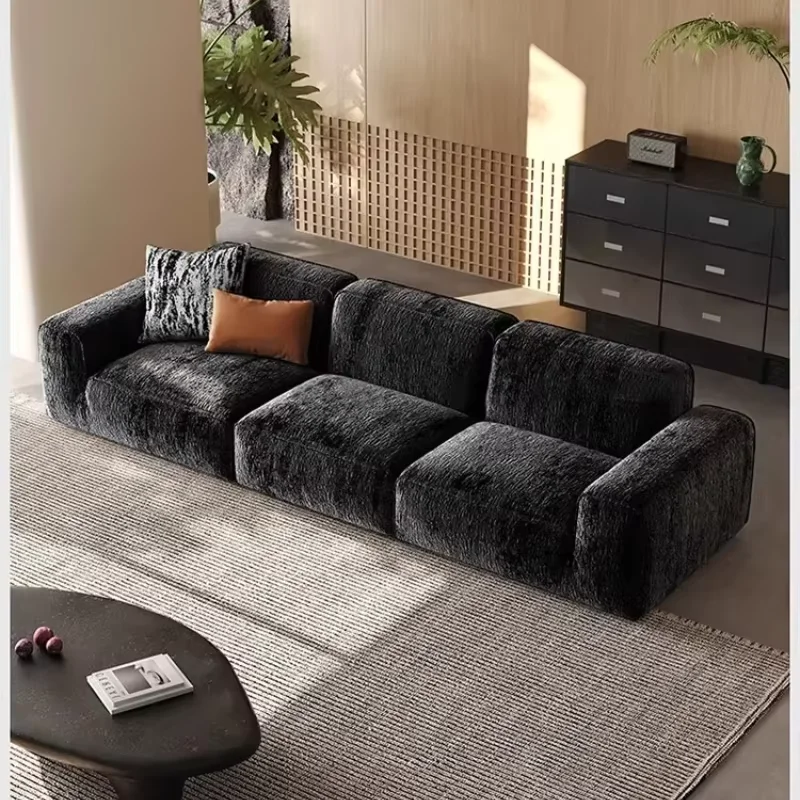 Aesthetic Italian Living Room Sofas Black Designer Single Luxury Living Room Sofas Puffs Sleeper Divano Moderno Furniture Home