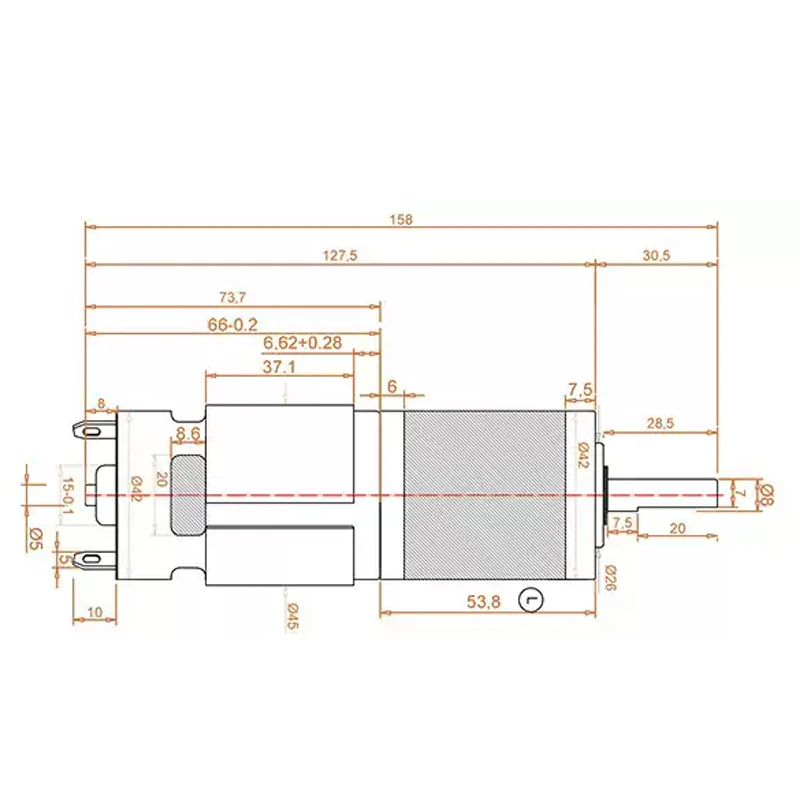 GA42Y--775 Planetary Gear Motor 12V24V Miniature Adjustable Low Speed Small DC Gear Motor