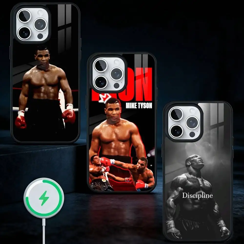 

M-Mike Tyson Boxer Phone Case For iPhone17,16,15,14,13 Plus,Pro Max Magnetic For Magsafe Wireless Charging