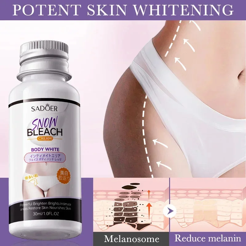 Whitening Cream Private Parts Underarm Bleaching Serum Whiten Butt Knee Brighten Inner Thigh Intimate Parts Dark Remove Melanin