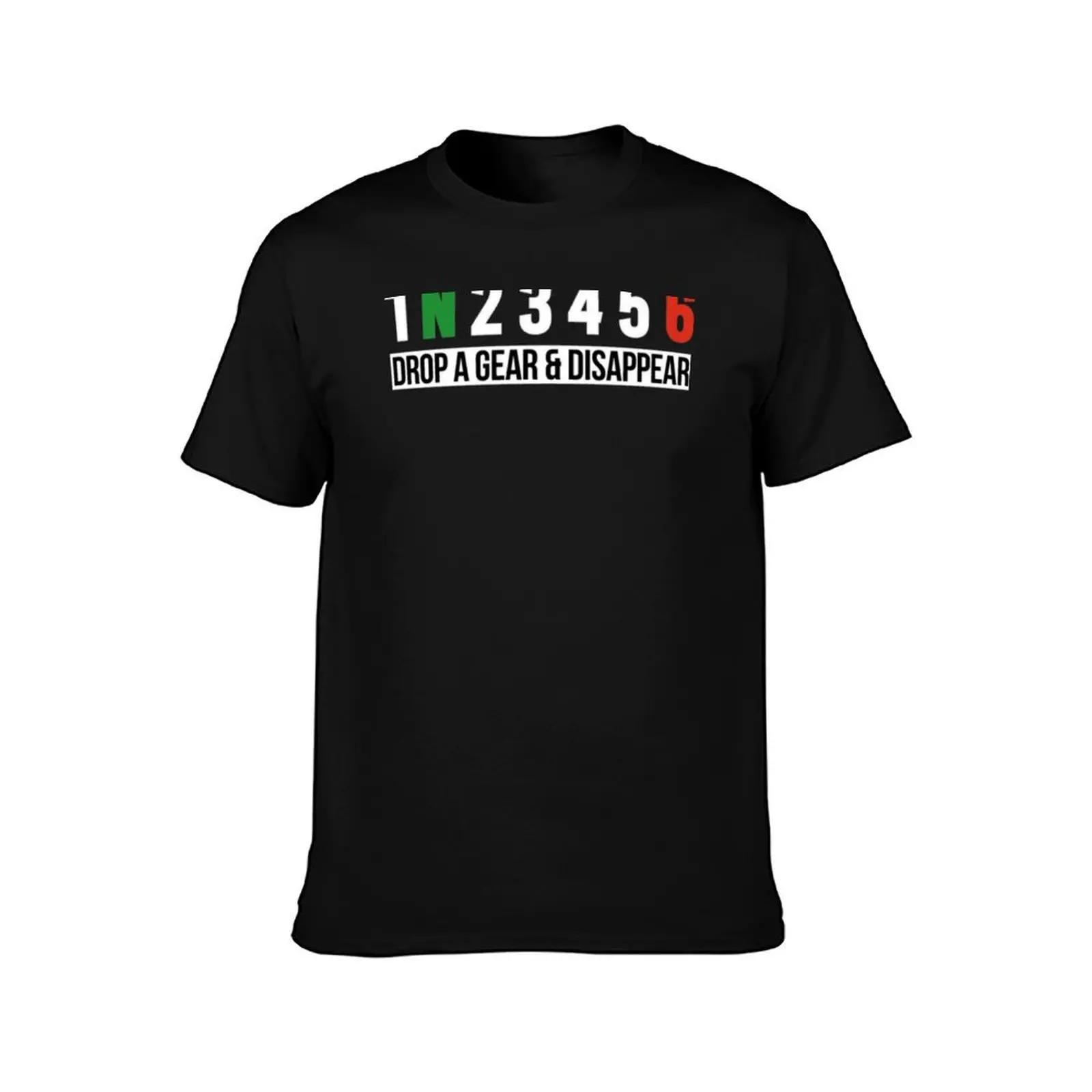 DROP A GEAR AND DISAPPEAR T-Shirt, Summer Casual Cotton Tee, Oversized Streetwear Tops, Vintage Graphic Print, Unisex Men Women