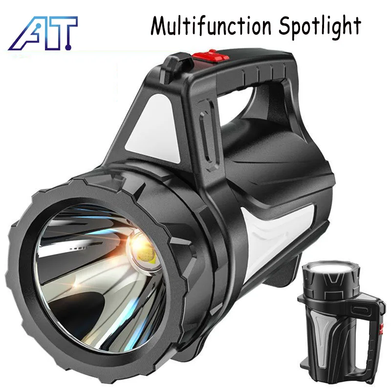 

Portable LED Searchlight Flashlight USB Charging with Built-in Battery Outdoor Multi-Functional Waterproof Emergency Lantern