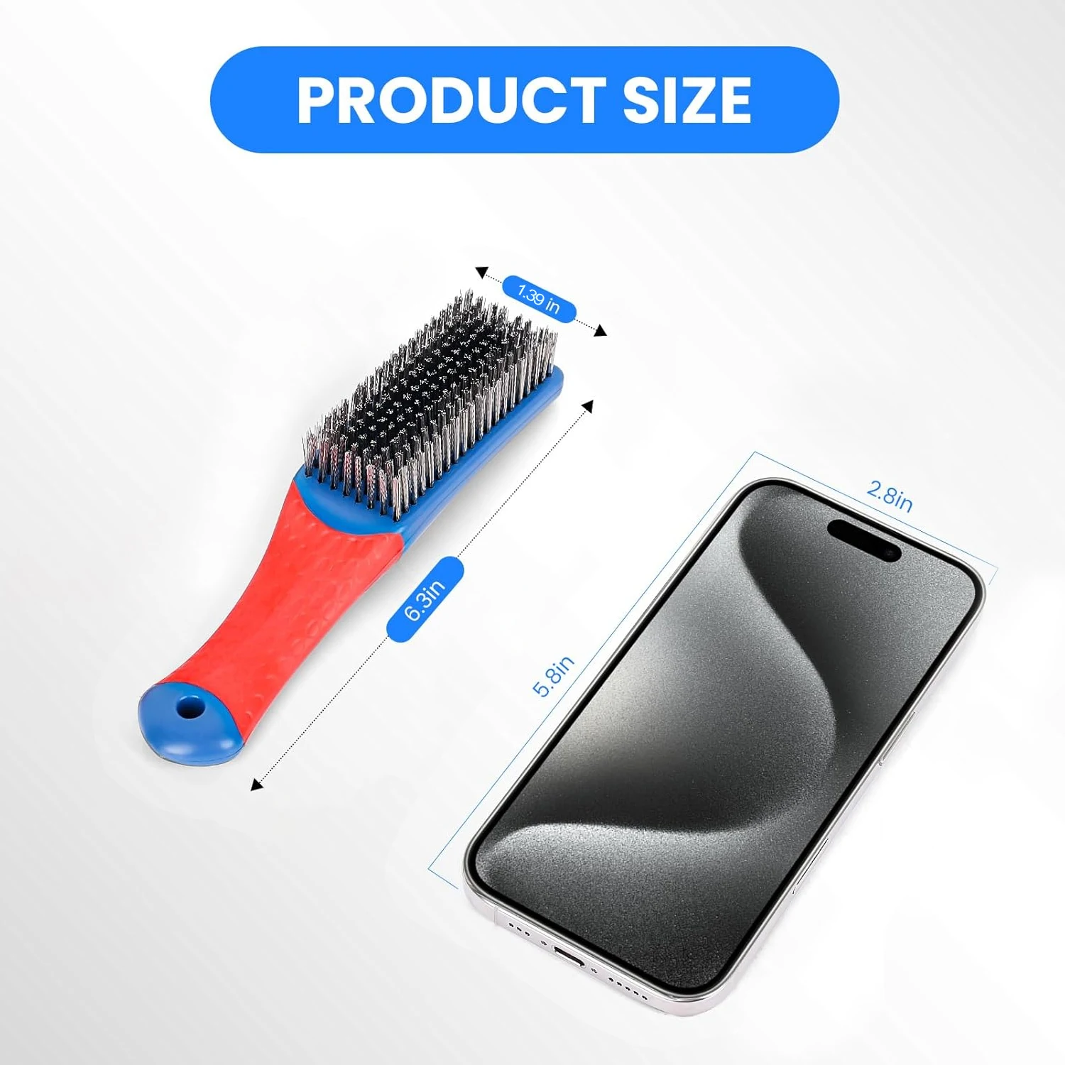 2/3pcs Heavy Duty Stainless Steel Wire Brush with Plastic Handle Perfect for Removing Rust Welding Slag  Dirt  and Paint