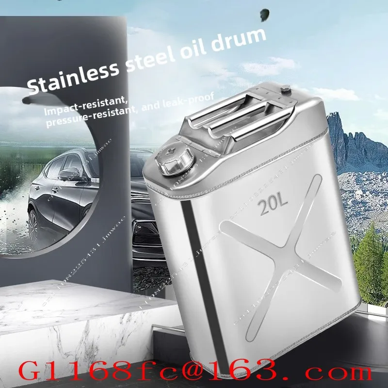 304 201Stainless Steel Storage Container 10L 15L 20L Thickened Fuel Tank for Vehicles, Portable Liquid Tank
