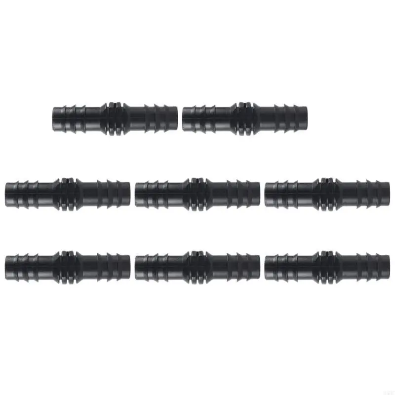 

8Pcs Drip Irrigation Straight Fittings Barbed Locking Butt Joint Connectors 16mm Drip Tape Tubing Sprinkler Systems