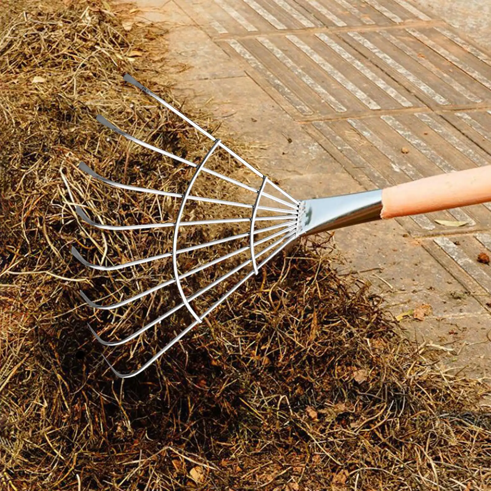 

Garden Rake Head Durable Construction Thatch Rake Head for Landscape Cultivator Roof Flower Beds Leaves Collecting Loosening