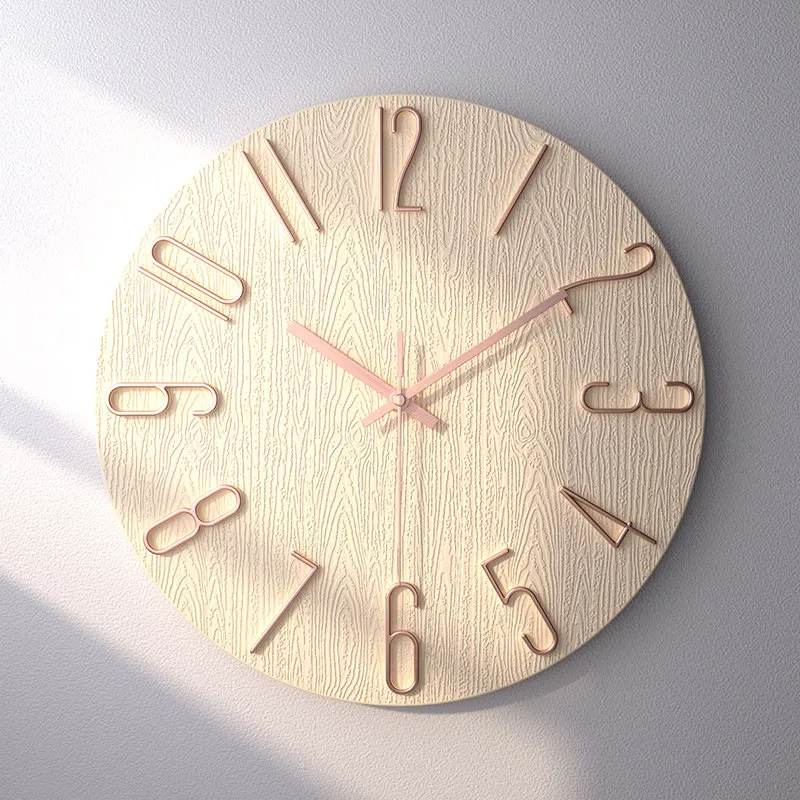 Entry Lux New Minimalist Wall Clocks Trendy Silent Non Wall Clocks Punched Design Nice Home Decor Orologi Da Parete ZY40BGZ