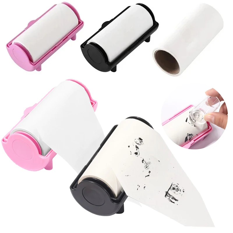 

Double Sided Nail Stamp Blotting Paper 60Pcs/Roll Remove Printing Oil Nail Stamper Cleaning Tools Stickiness Paper Nail Salon