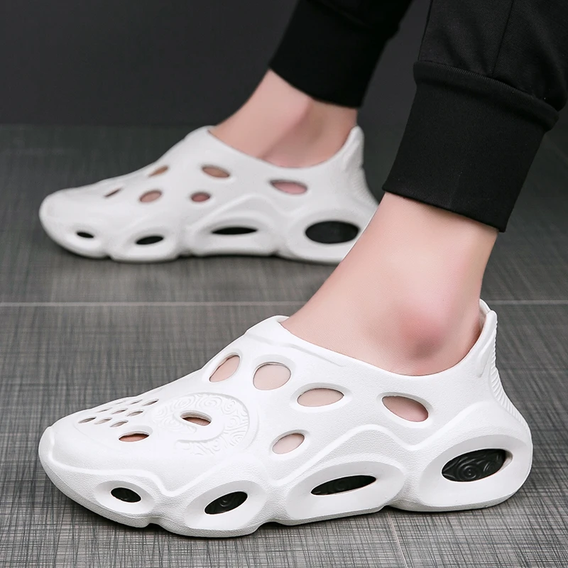 Tamancos de jardim confortáveis masculinos e femininos, sapatos de injeção EVA respirável, sandália casual, chinelos de praia, sapatos de água,
