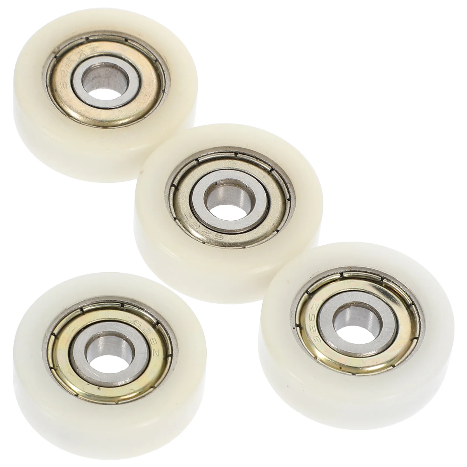 

4pcs Sliding Door Wheel Heavy Bearing Pulley Steel Nylon Garage Door Roller Track Wheel Replacement Rigid Caster U-Groove Pulley