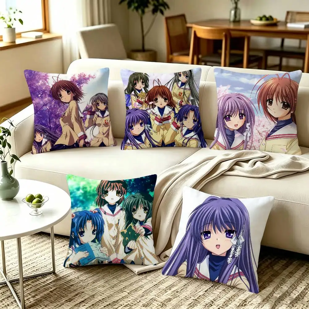 CLANNAD Game Anime  Pillow Covers, Home Sofa Cushion Covers and Aecorative Custom