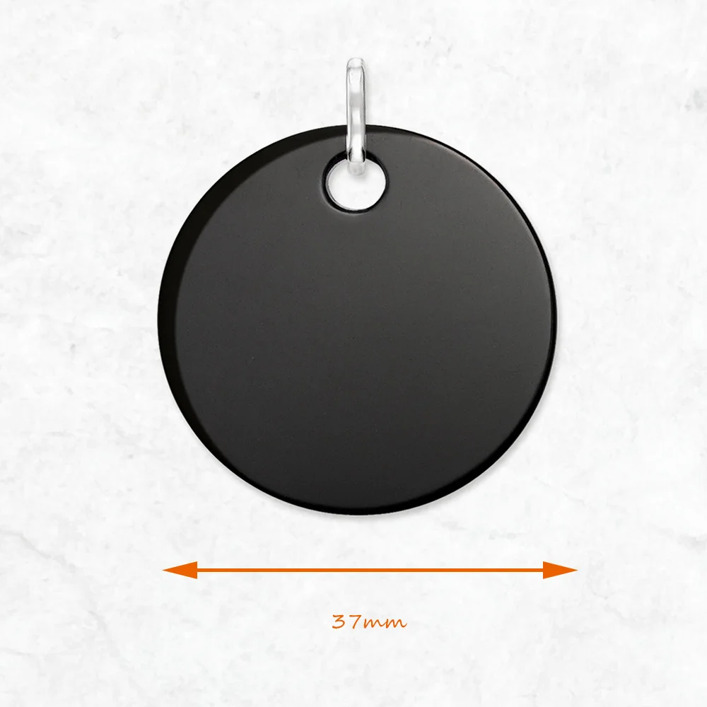 Pendant Round Black Stone Winter Brand New Fine Jewelry Europe 925 Sterling Silver Classic Gift For Woman