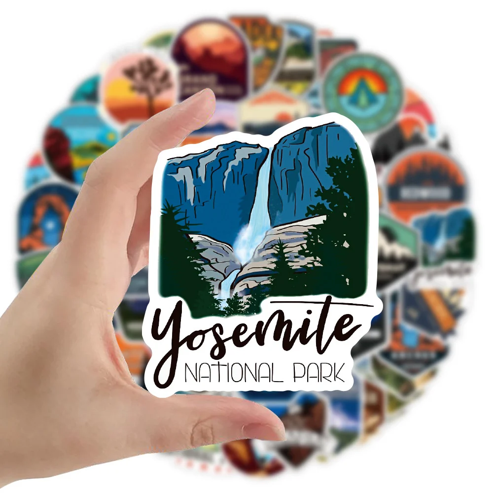 50PCS New National Park Collection Sticker DIY Graffiti for Luggage Laptop Guitar Skateboard Ipai Sticker