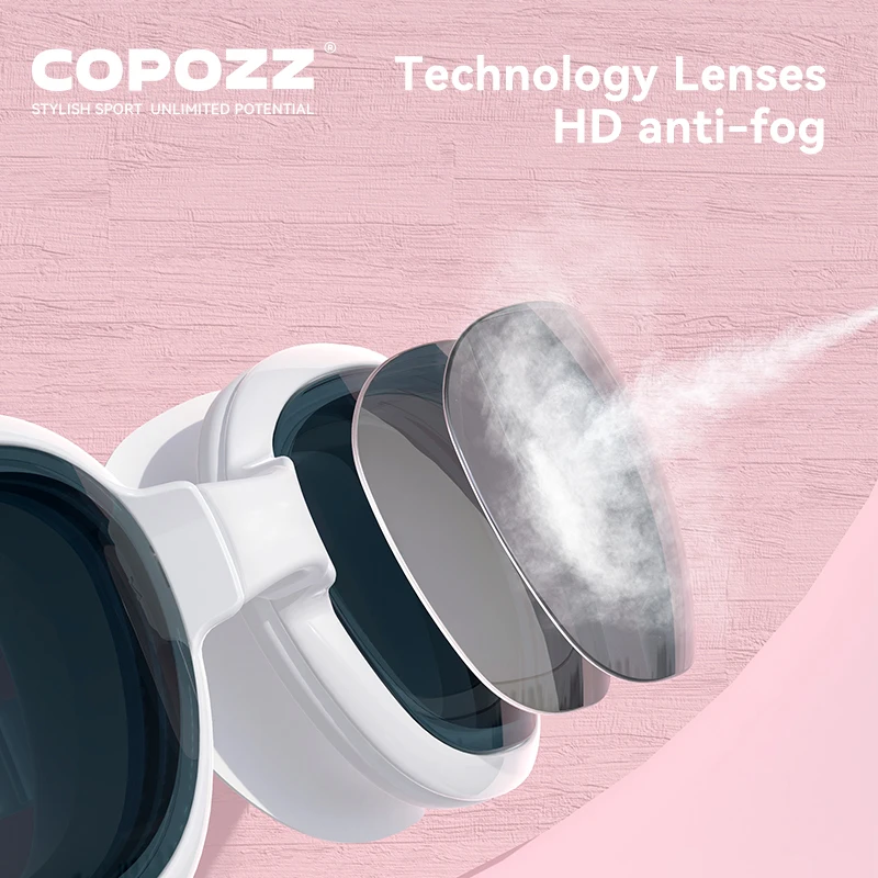 COPOZZ-Lunettes de natation anti-buée pour homme et femme, verres professionnels, de-1.5 à-7