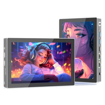 Higole F9B 7'' N100 Mini PC z ekranem dotykowym Windows 11 WiFi5 16GB 256/512GB Tablet 5000mAh Dual 2.5G LAN NAS Komputer stacjonarny