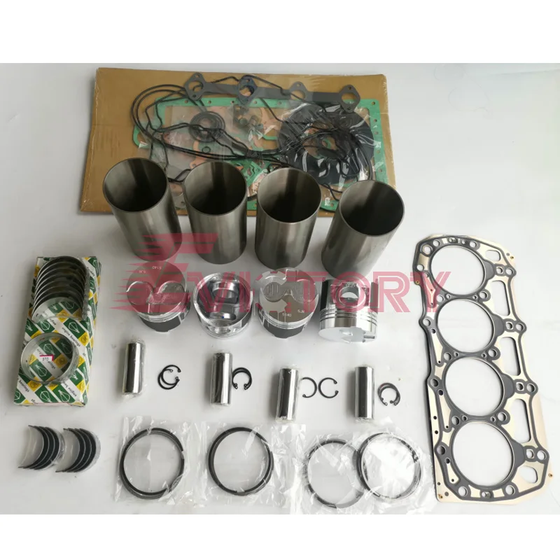 For PERKINS 404D-22 rebuild kit gasket bearing piston ring liner valve guide