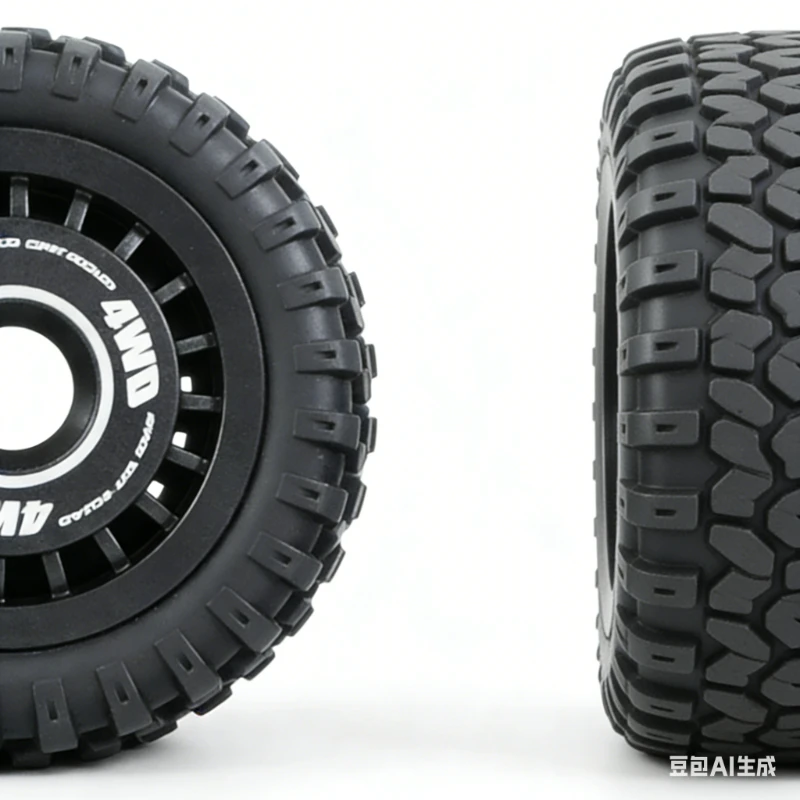 MJX 16300C RC Wheel Assembly Heavy Duty Anti-Slip TPR Tyres Complete Wheel Set for Hyper Go16207 M162 M163 1/16 RC Truck Upgrade