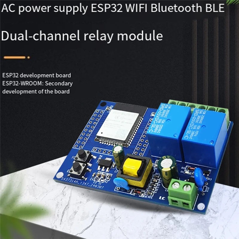 AS95-ESP32 Макетная плата Wi-Fi и Bluetooth с блоком питания 220 В переменного тока для реле Arduino